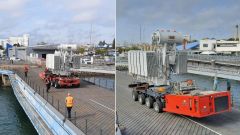 Manutention de 2 transformateurs à Lorient